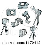 Poster, Art Print Of Camera Film And Tripods