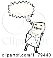 Cartoon Of An Envelope And Letter With A Conversation Bubble Royalty Free Vector Illustration