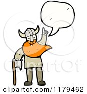 Cartoon Of A Viking Speaking Royalty Free Vector Illustration
