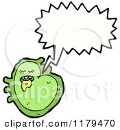 Cartoon Of An Amoeba Speaking Royalty Free Vector Illustration by lineartestpilot