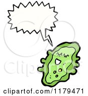 Cartoon Of An Amoeba Speaking Royalty Free Vector Illustration by lineartestpilot