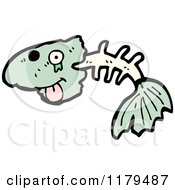 Cartoon Of A Fish Skeleton Royalty Free Vector Illustration by lineartestpilot