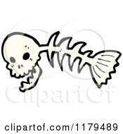 Fish Skeleton With A Skull Head