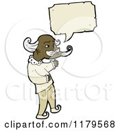 Cartoon Of An Elderly African American Man Speaking Royalty Free Vector Illustration