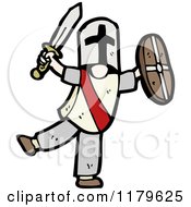 Cartoon Of A Medieval Knight Royalty Free Vector Illustration by lineartestpilot