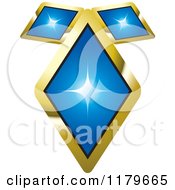 Poster, Art Print Of Pendant Made Of Three Blue Diamonds