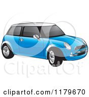 Poster, Art Print Of Blue Mini Cooper Car