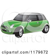 Poster, Art Print Of Green Mini Cooper Car