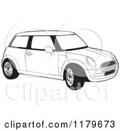 Poster, Art Print Of Black And White Mini Cooper Car