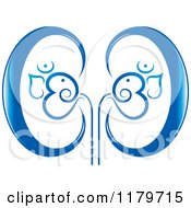 Blue Kidneys With The Aum Hinduism Symbol