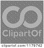 Clipart Of A 3d Seamless Diamond Plate Metal Pattern Royalty Free Illustration