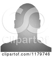 Poster, Art Print Of Brushed Metal Male Avatar Silhouette