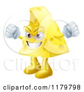 Poster, Art Print Of Mad Cheese Wedge Waving Fists