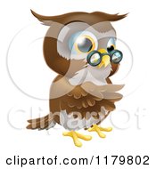 Poster, Art Print Of Pointing Owl Wearing Spectacles
