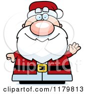 Waving Chubby Santa