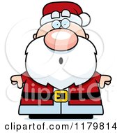 Poster, Art Print Of Surprised Chubby Santa