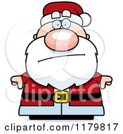 Poster, Art Print Of Bored Or Concerned Chubby Santa