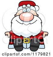 Poster, Art Print Of Sitting Chubby Santa