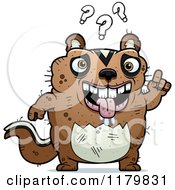 Cartoon Of A Confused Ugly Chipmunk Royalty Free Vector Clipart