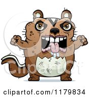 Cartoon Of A Mad Ugly Chipmunk Royalty Free Vector Clipart