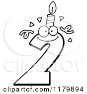 Poster, Art Print Of Black And White Two Birthday Candle Mascot