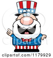 Poster, Art Print Of Smart Chubby Uncle Sam With An Idea