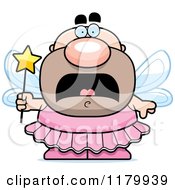Cartoon Of A Screaming Chubby Male Tooth Fairy Royalty Free Vector Clipart