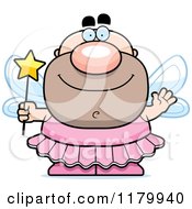 Cartoon Of A Waving Chubby Male Tooth Fairy Royalty Free Vector Clipart by Cory Thoman