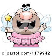Cartoon Of A Smart Chubby Male Tooth Fairy With An Idea Royalty Free Vector Clipart