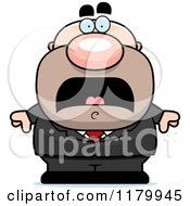 Poster, Art Print Of Scared Chubby Businessman