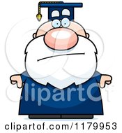 Poster, Art Print Of Bored Chubby Professor In A Graduation Gown