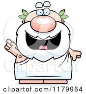 Cartoon Of A Smart Chubby Greek Man With An Idea Royalty Free Vector Clipart by Cory Thoman