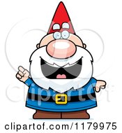 Poster, Art Print Of Smart Chubby Male Gnome With An Idea