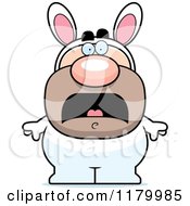 Poster, Art Print Of Scared Man In An Easter Bunny Costume