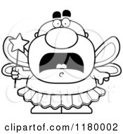 Cartoon Of A Black And White Screaming Chubby Male Tooth Fairy Royalty Free Vector Clipart by Cory Thoman