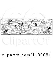 Poster, Art Print Of Black And White Group Of Fish