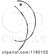 Clipart Of A Black And White Fish 3 Royalty Free Vector Illustration