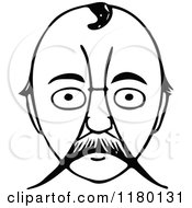 Clipart Of A Black And White Sketched Man 5 Royalty Free Vector Illustration