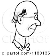 Clipart Of A Black And White Sketched Man 3 Royalty Free Vector Illustration
