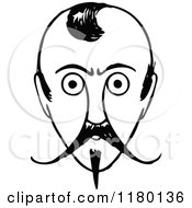 Clipart Of A Black And White Sketched Man 4 Royalty Free Vector Illustration