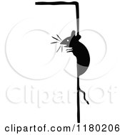 Clipart Of A Black And White Mouse On A Sign Royalty Free Vector Illustration by Prawny Vintage