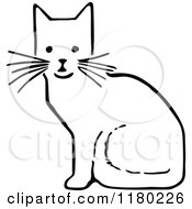 Poster, Art Print Of Black And White Sitting Cat