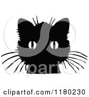 Poster, Art Print Of Retro Vintage Black And White Cat Face