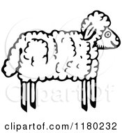 Poster, Art Print Of Black And White Wooly Lamb