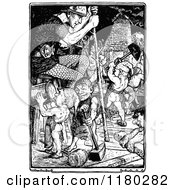 Poster, Art Print Of Retro Vintage Black And White Soldier With Dwarfs
