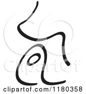 Black And White Stick Drawing Of A Gymnast