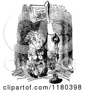 Poster, Art Print Of Retro Vintage Black And White Locked Up Mad Hatter