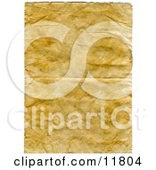 Aged Yellowed And Wrinkled Paper Background
