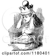 Poster, Art Print Of Retro Vintage Black And White Queen Alice