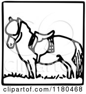 Poster, Art Print Of Black And White Pony Icon